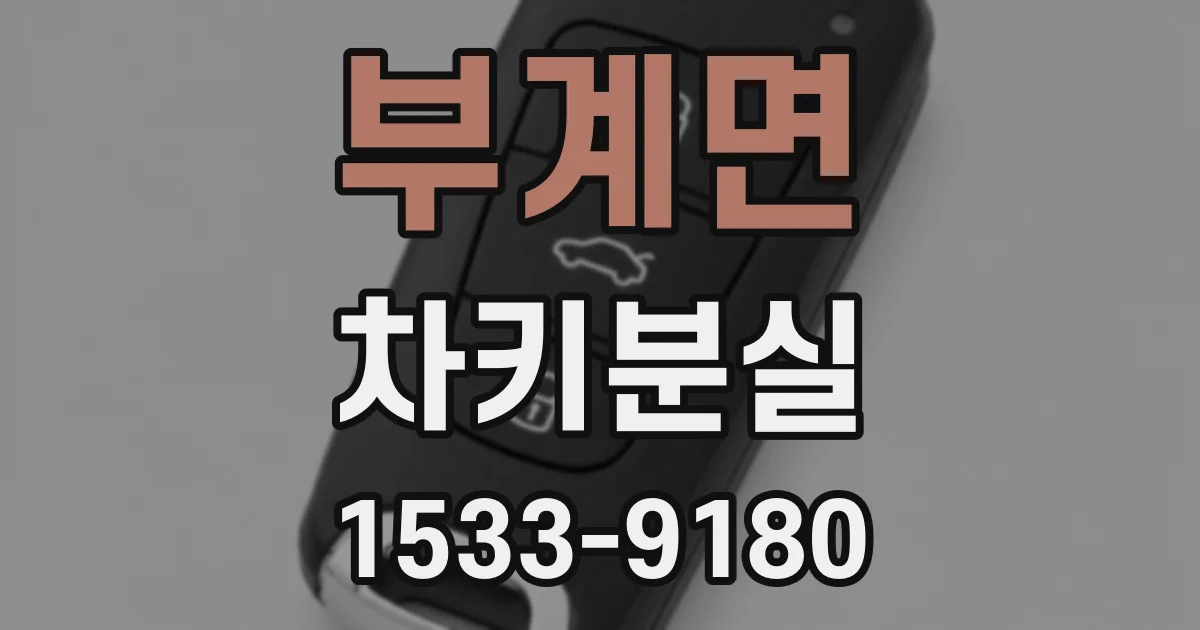 부계면 차키분실