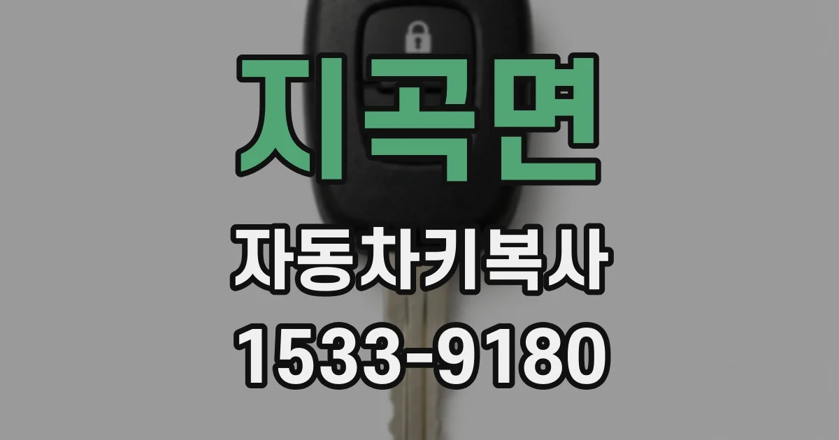 지곡면 자동차키복사