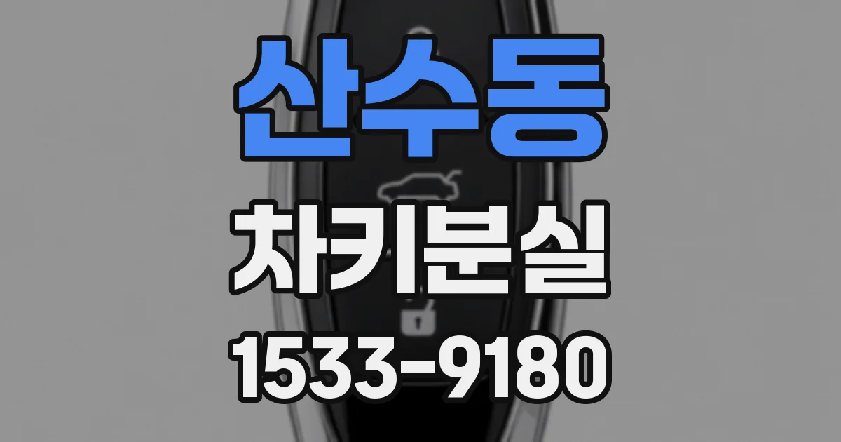 산수동 차키분실