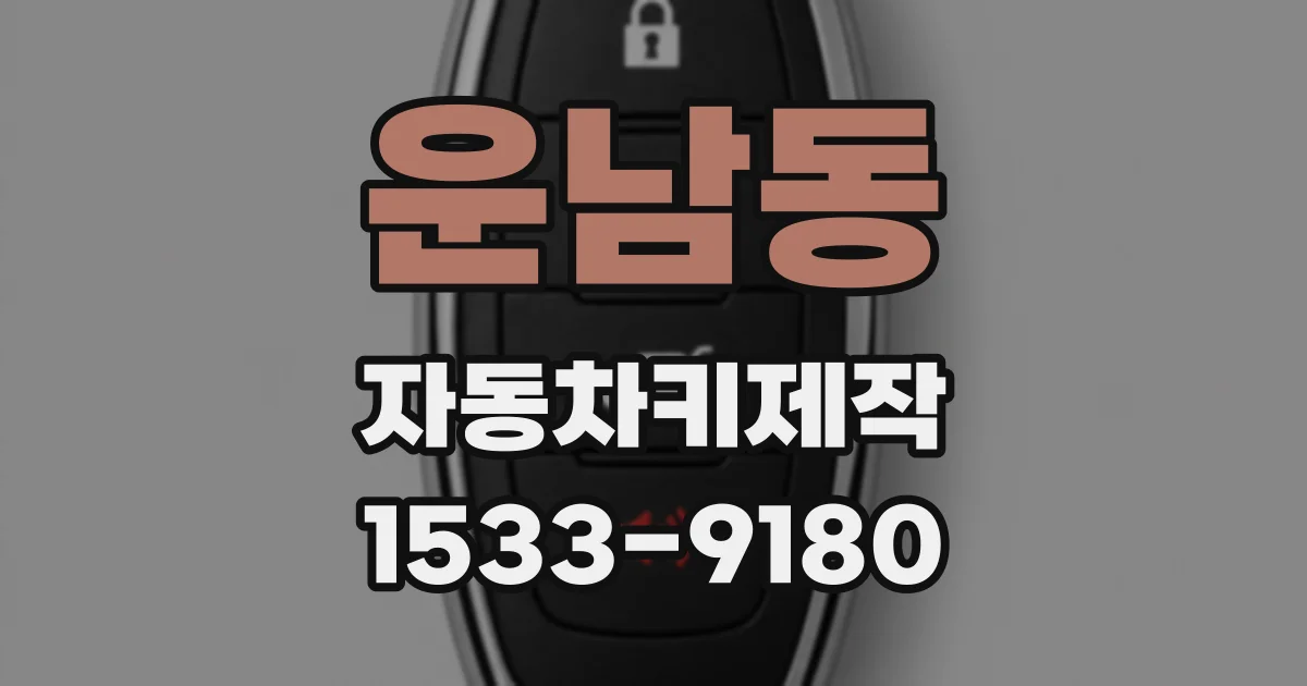 운남동 자동차키제작