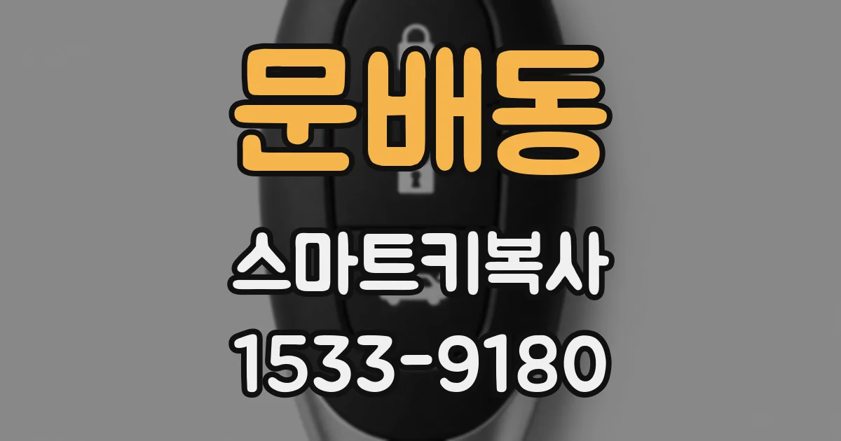 문배동 스마트키복사