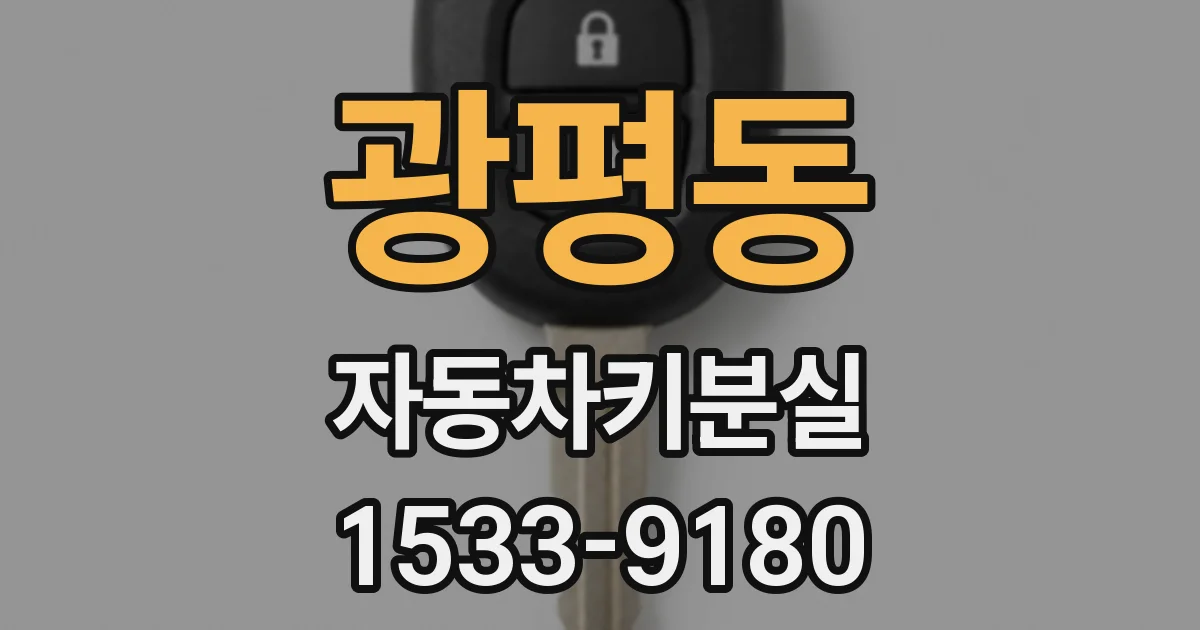 광평동 자동차키분실