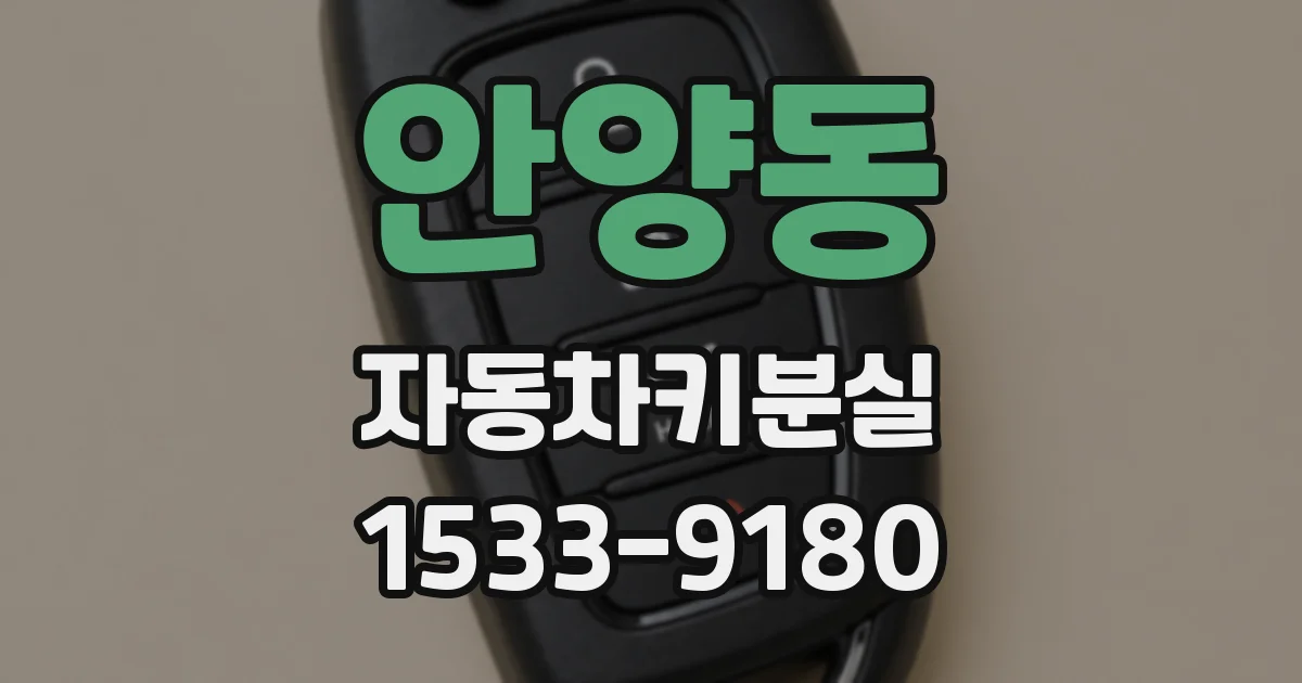 안양동 자동차키분실