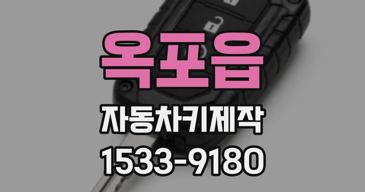 옥포읍 자동차키제작