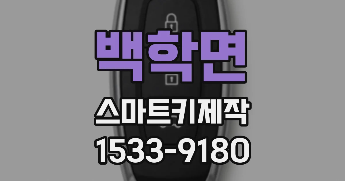 백학면 스마트키제작