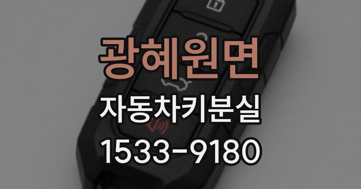 광혜원면 자동차키분실