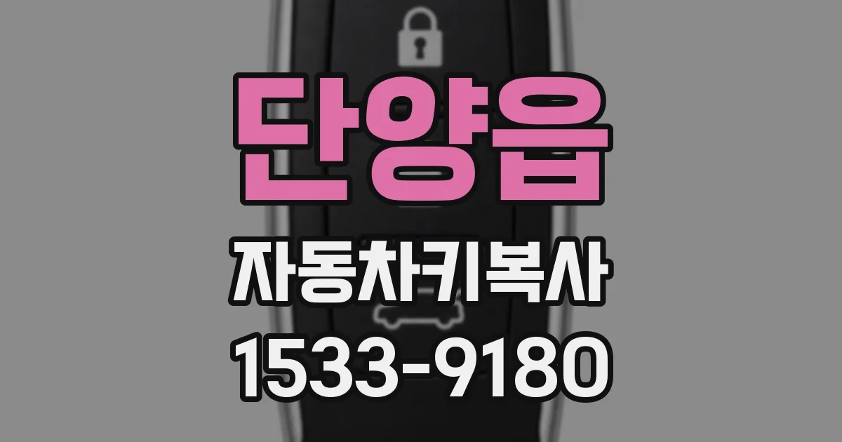 단양읍 자동차키복사