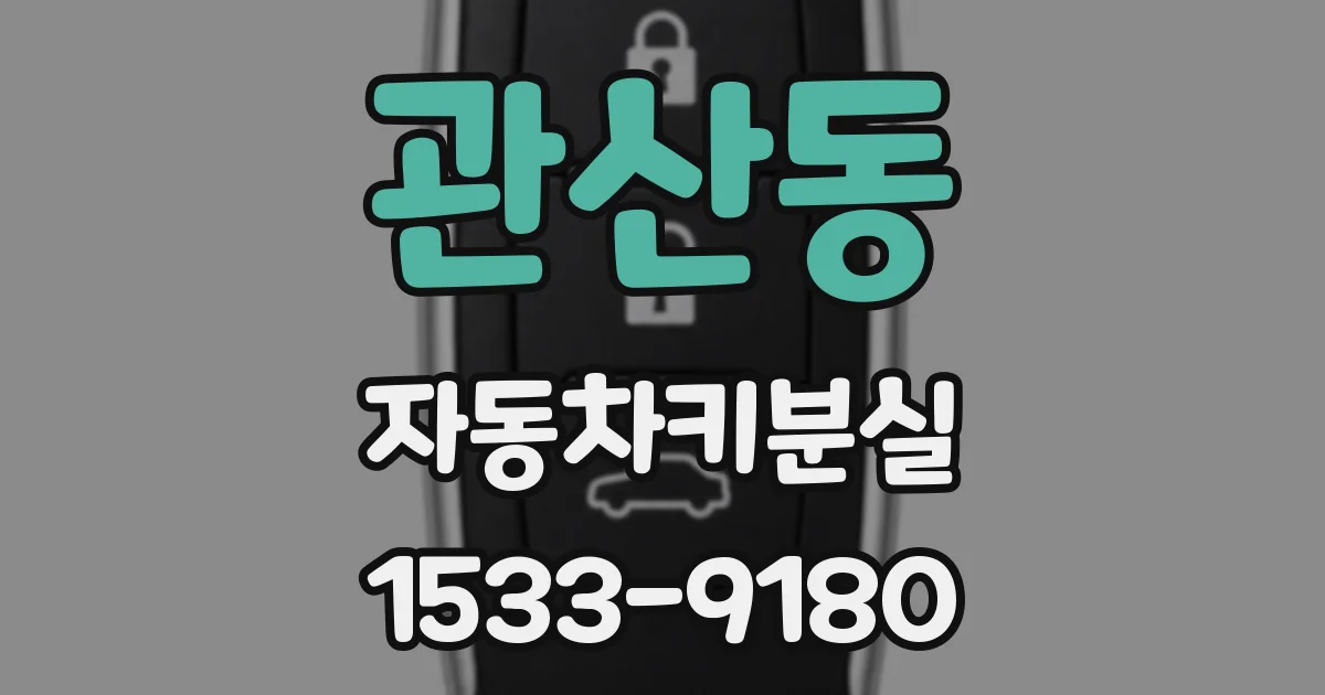 관산동 자동차키분실
