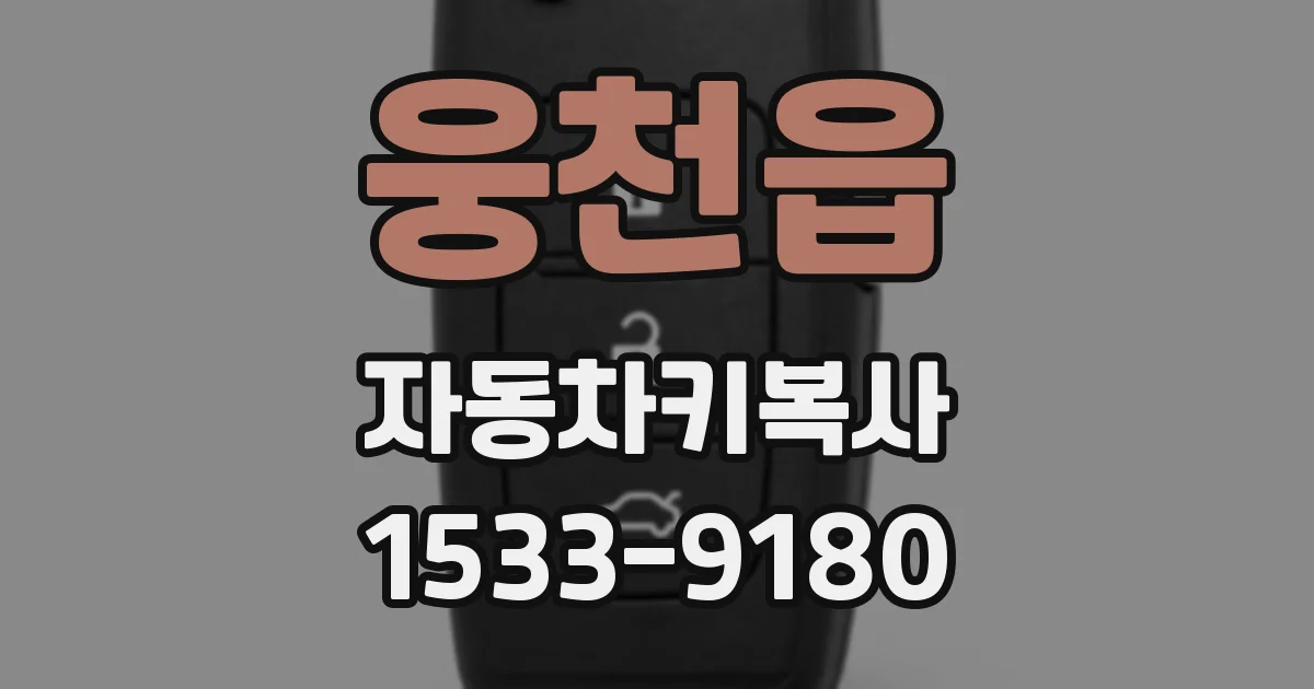 웅천읍 자동차키복사