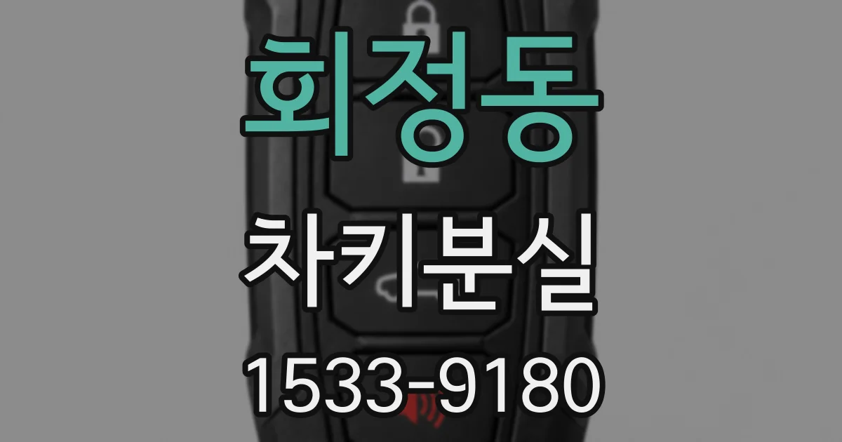 회정동 차키분실