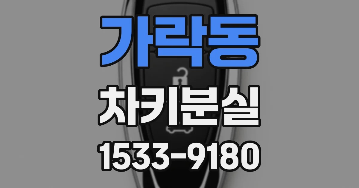 가락동 차키분실
