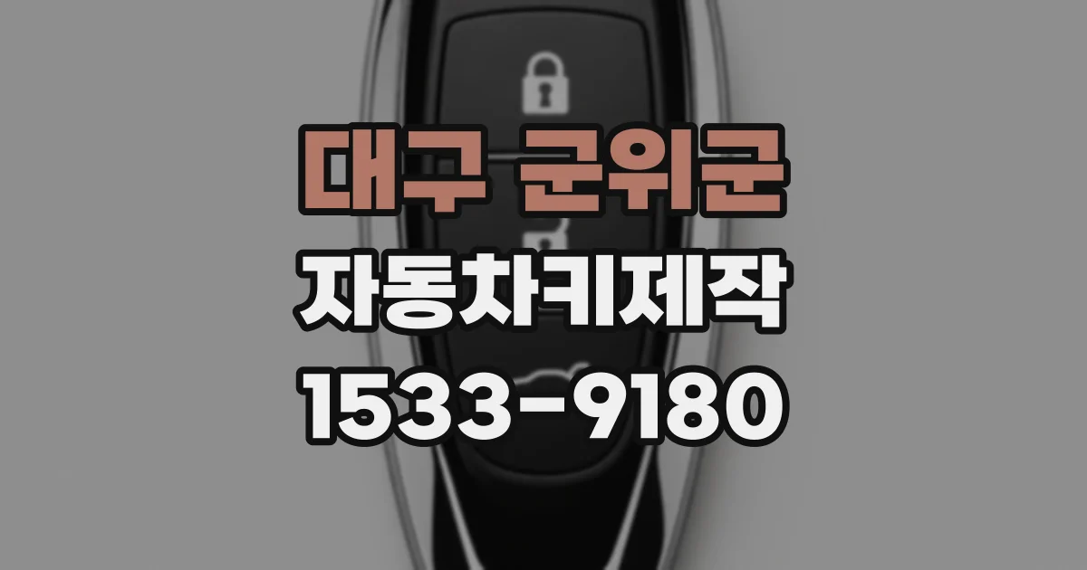 대구 군위군 자동차키제작
