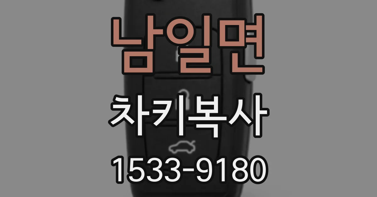 남일면 차키복사