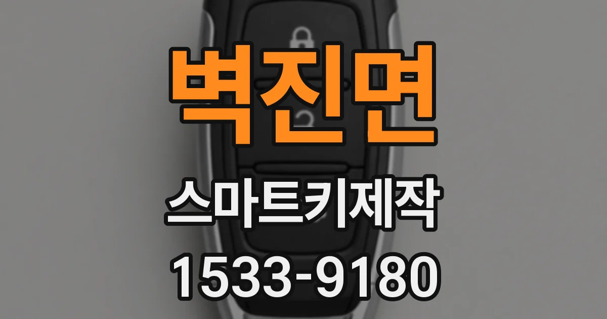 벽진면 스마트키제작