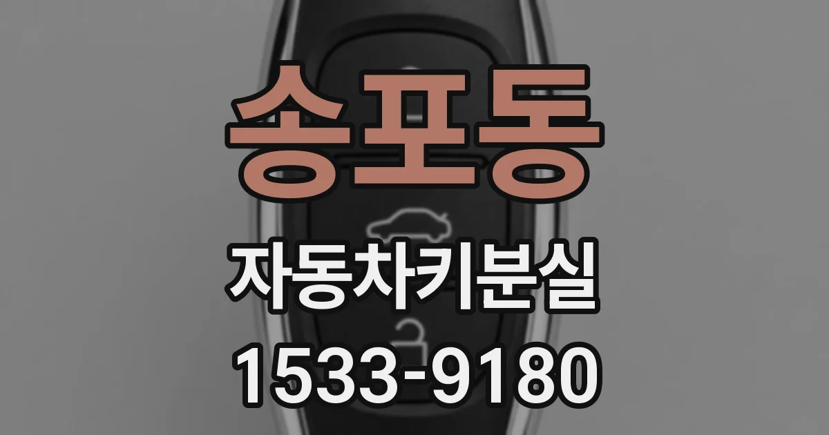 송포동 자동차키분실