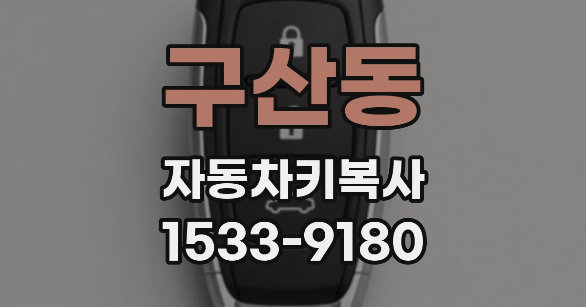 구산동 자동차키복사