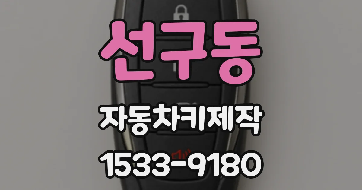 선구동 자동차키제작