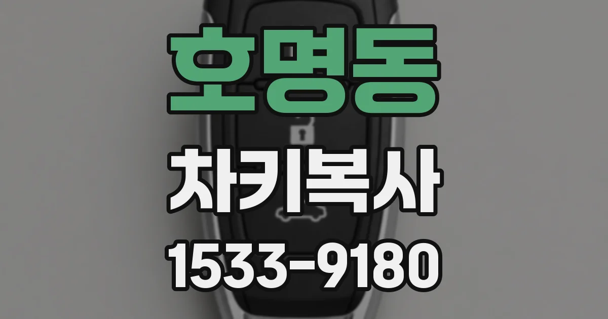 호명동 차키복사