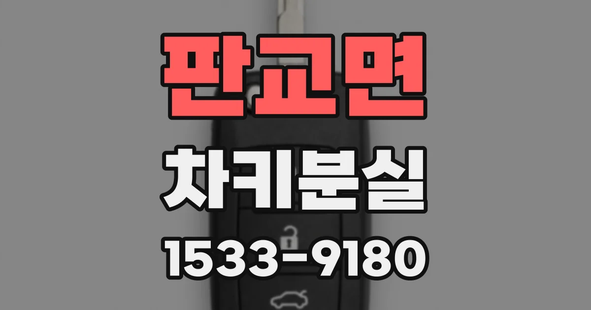 판교면 차키분실