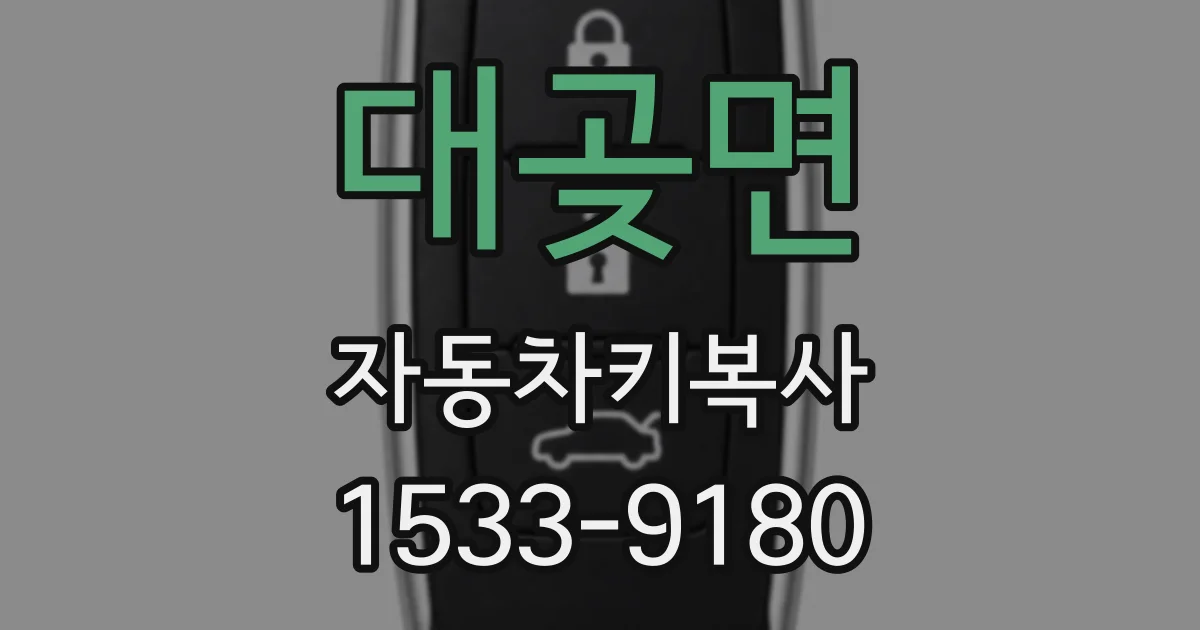 대곶면 자동차키복사