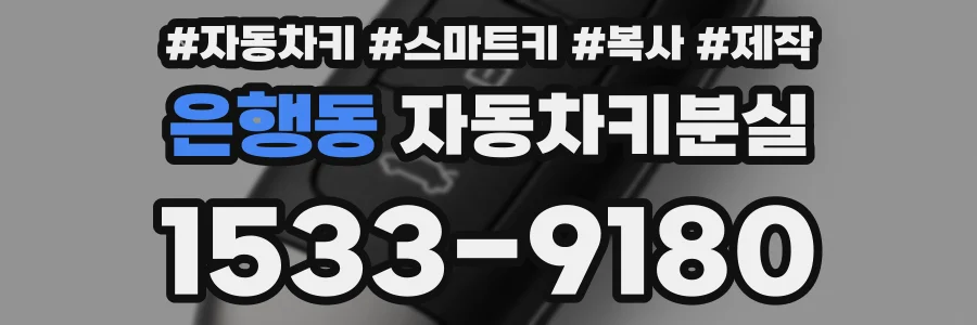 은행동 자동차키분실