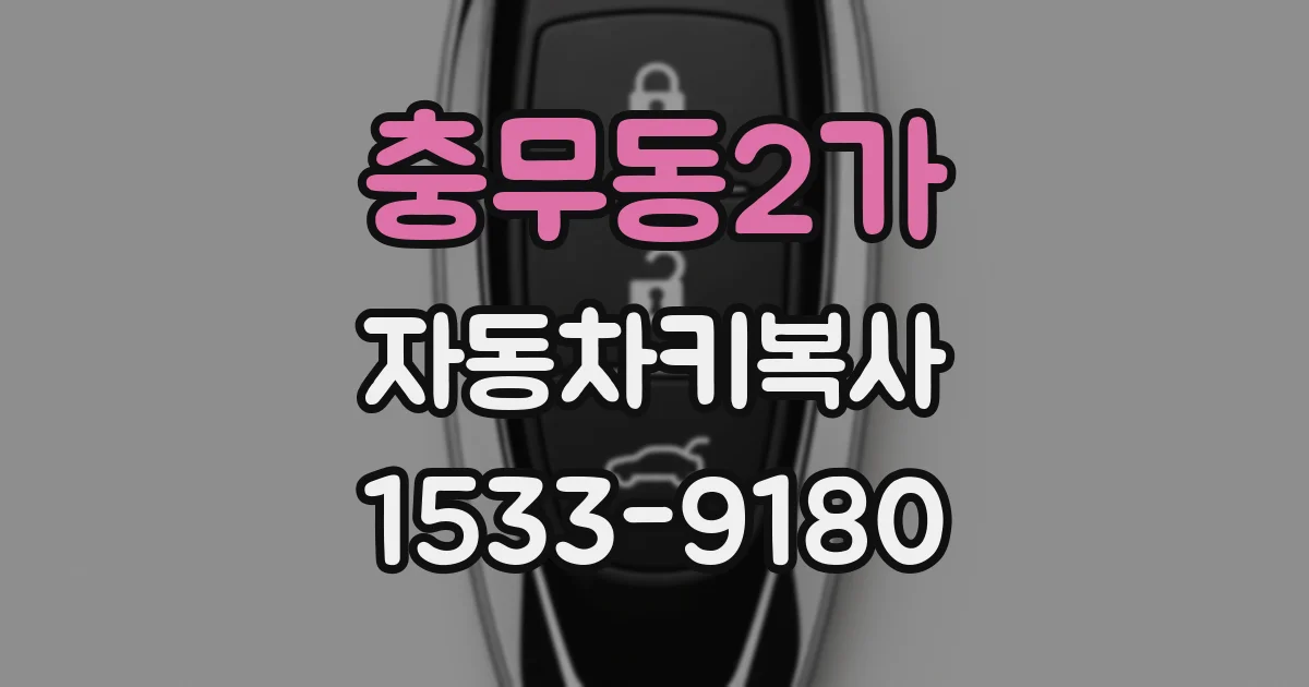 충무동2가 자동차키복사
