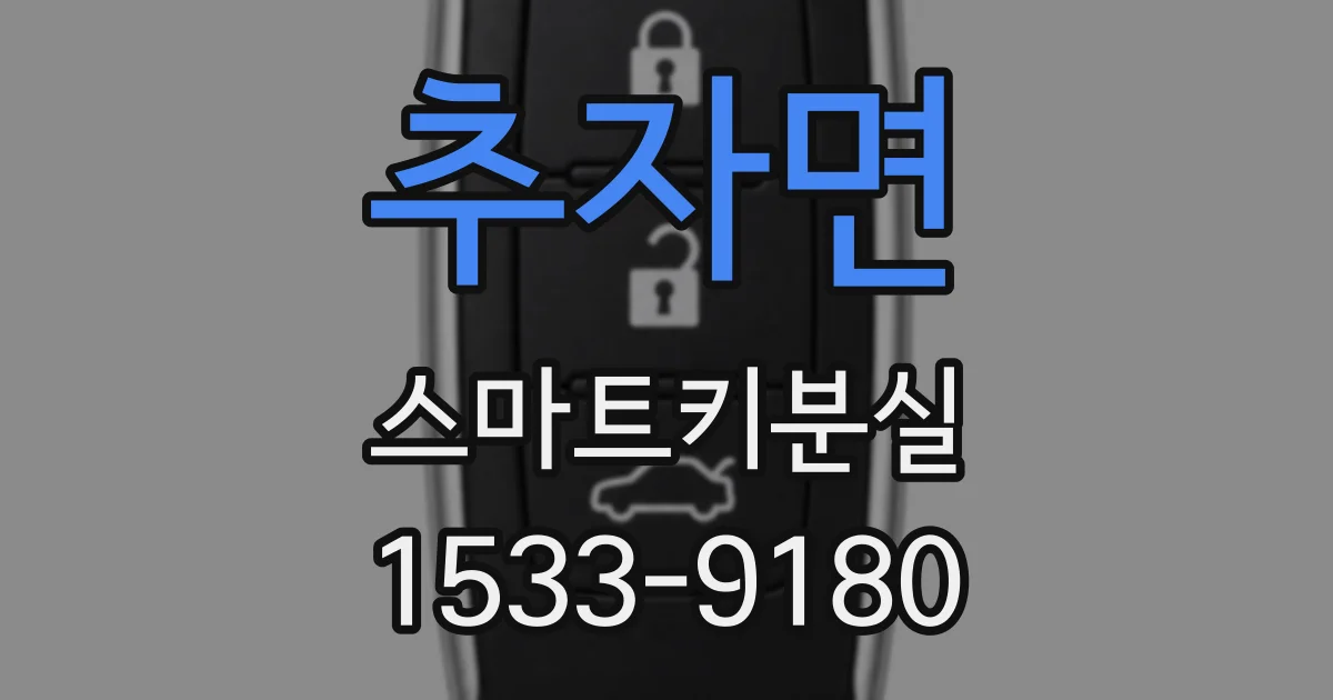 추자면 스마트키분실