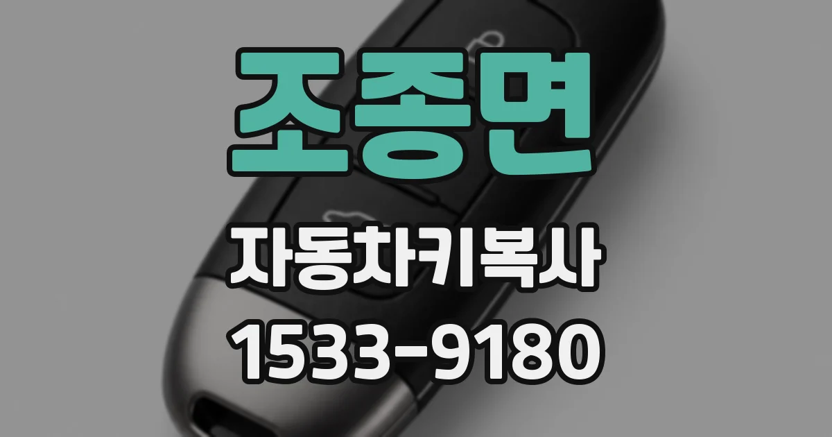 조종면 자동차키복사