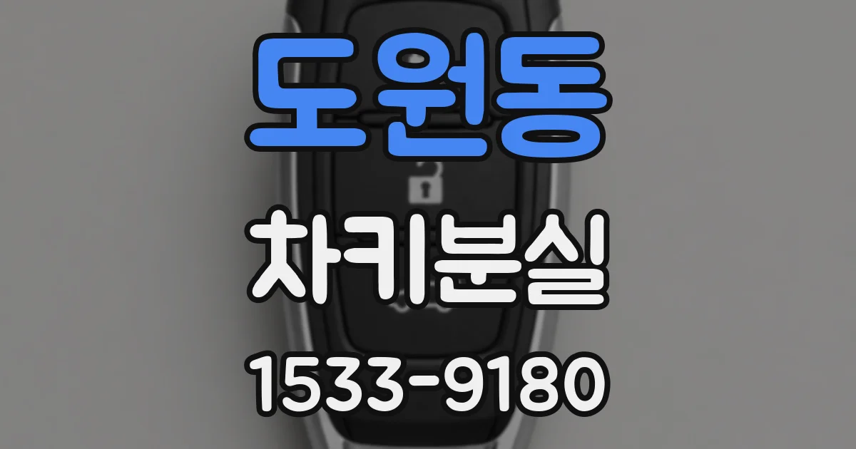 도원동 차키분실