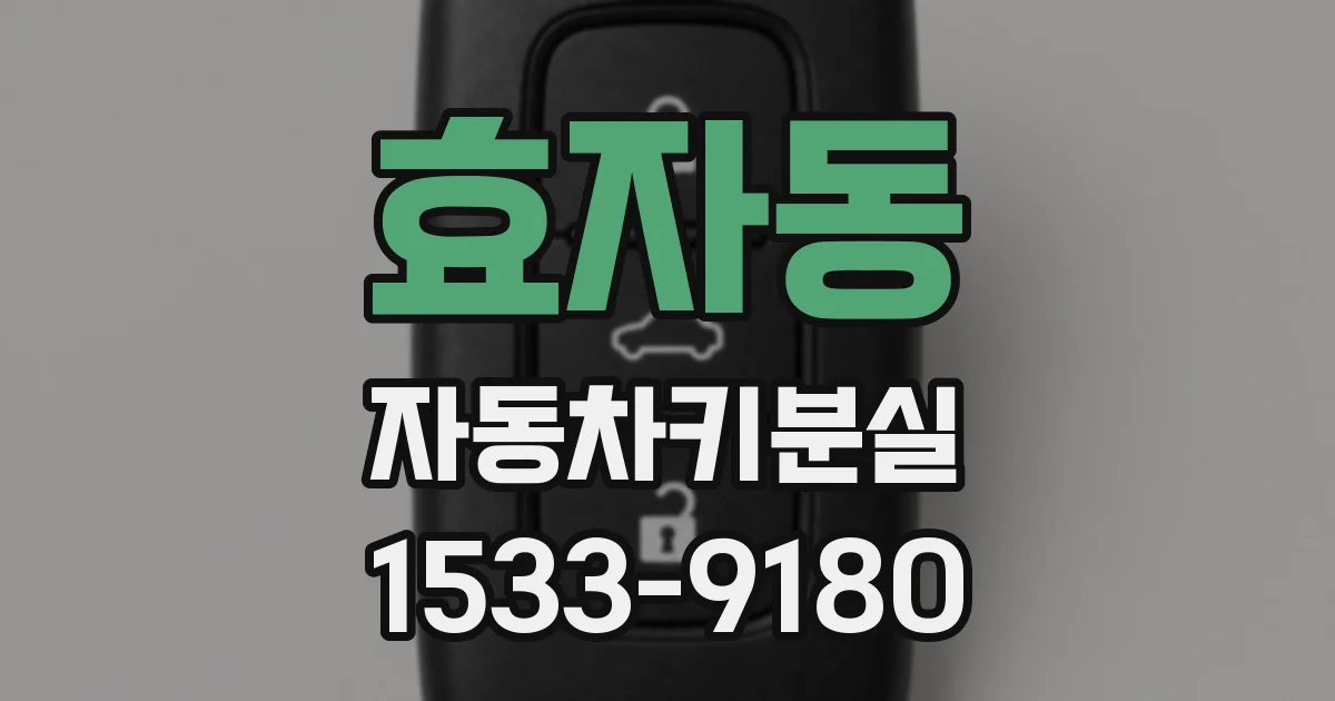 효자동 자동차키분실