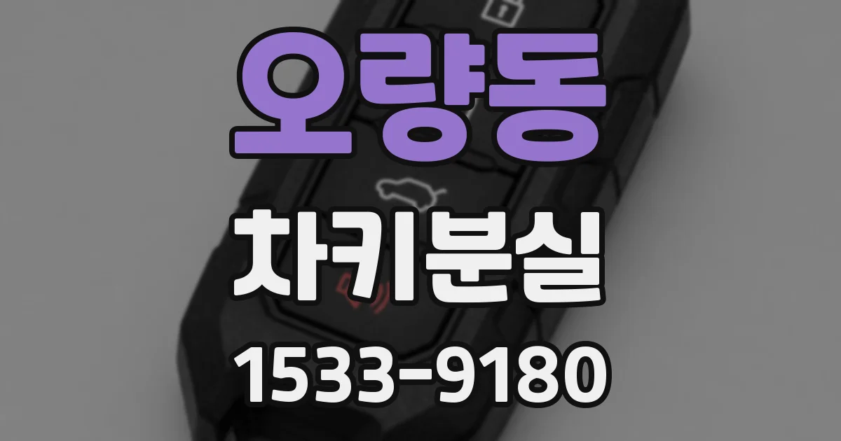 오량동 차키분실