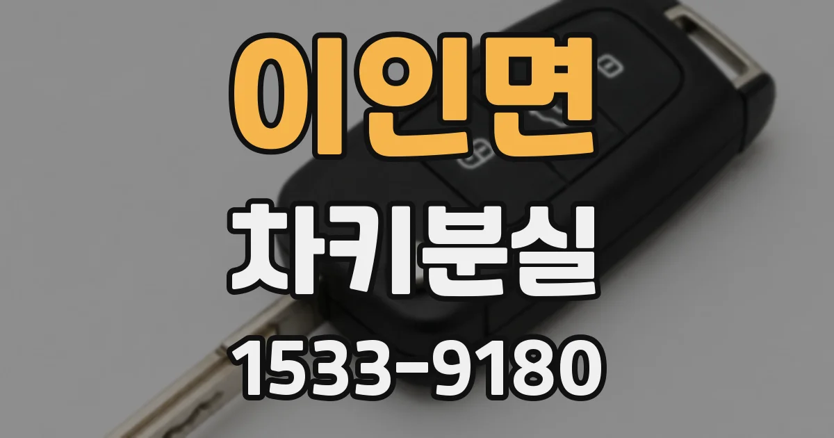 이인면 차키분실