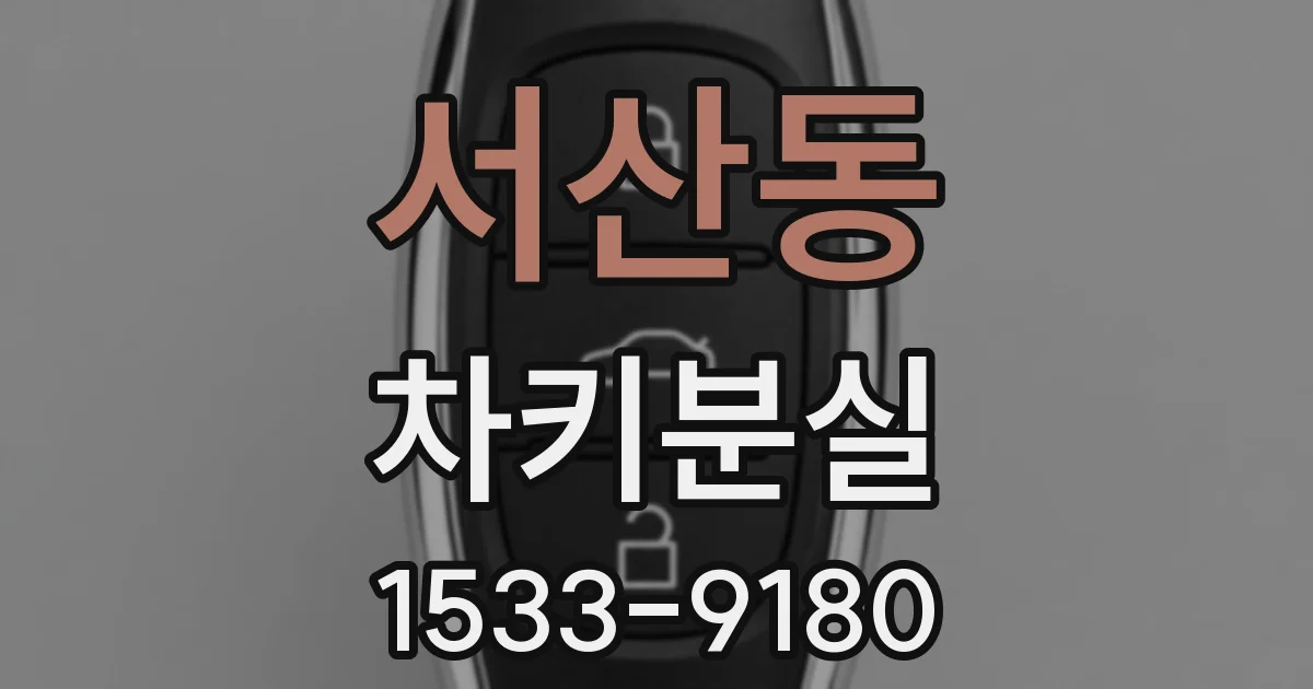 서산동 차키분실