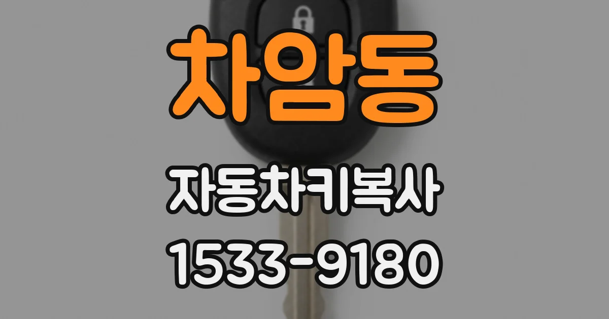 차암동 자동차키복사