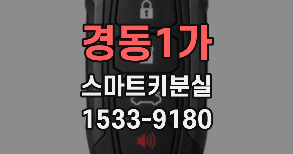 경동1가 스마트키분실