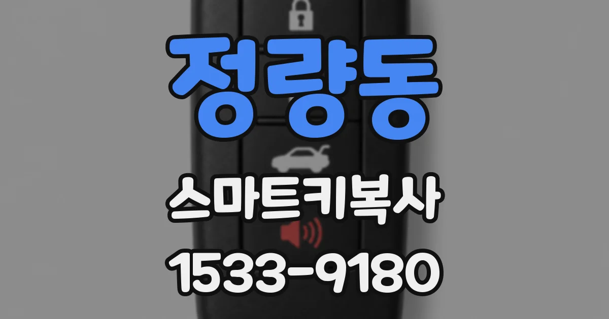 정량동 스마트키복사