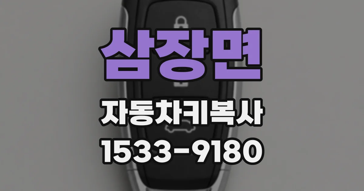 삼장면 자동차키복사