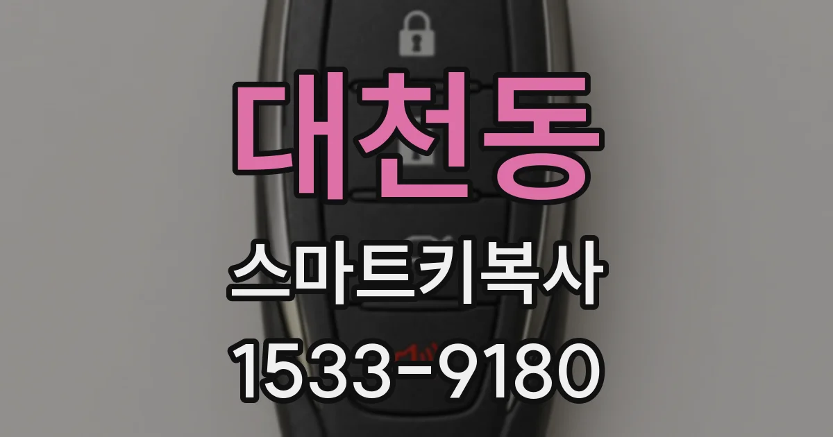 대천동 스마트키복사