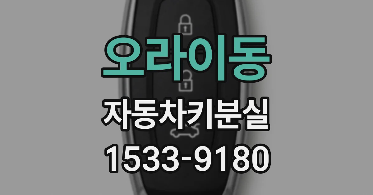오라이동 자동차키분실