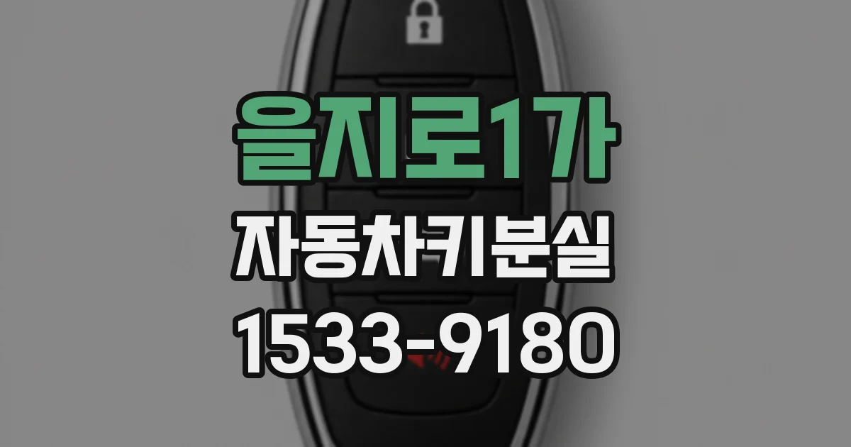 을지로1가 자동차키분실