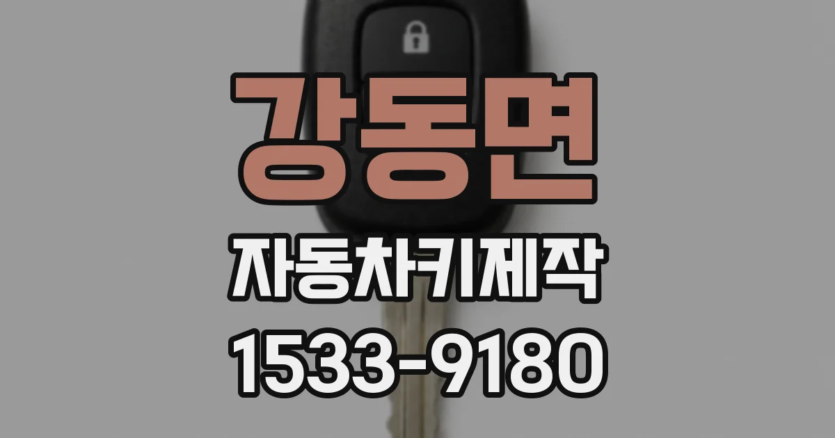강동면 자동차키제작