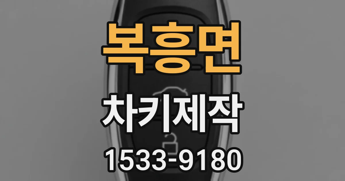 복흥면 차키제작