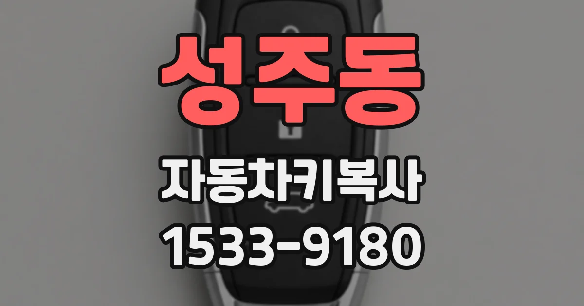 성주동 자동차키복사