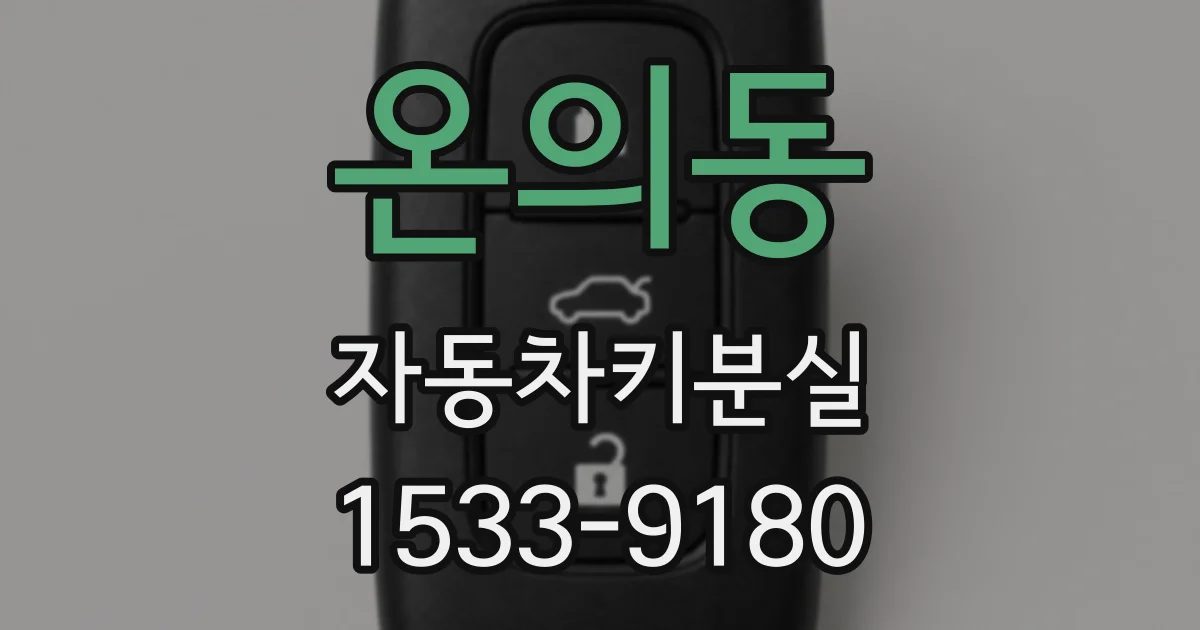 온의동 자동차키분실