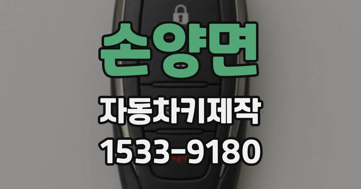 손양면 자동차키제작