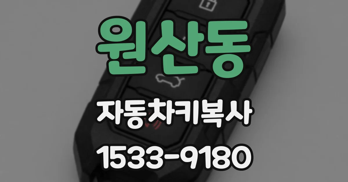 원산동 자동차키복사