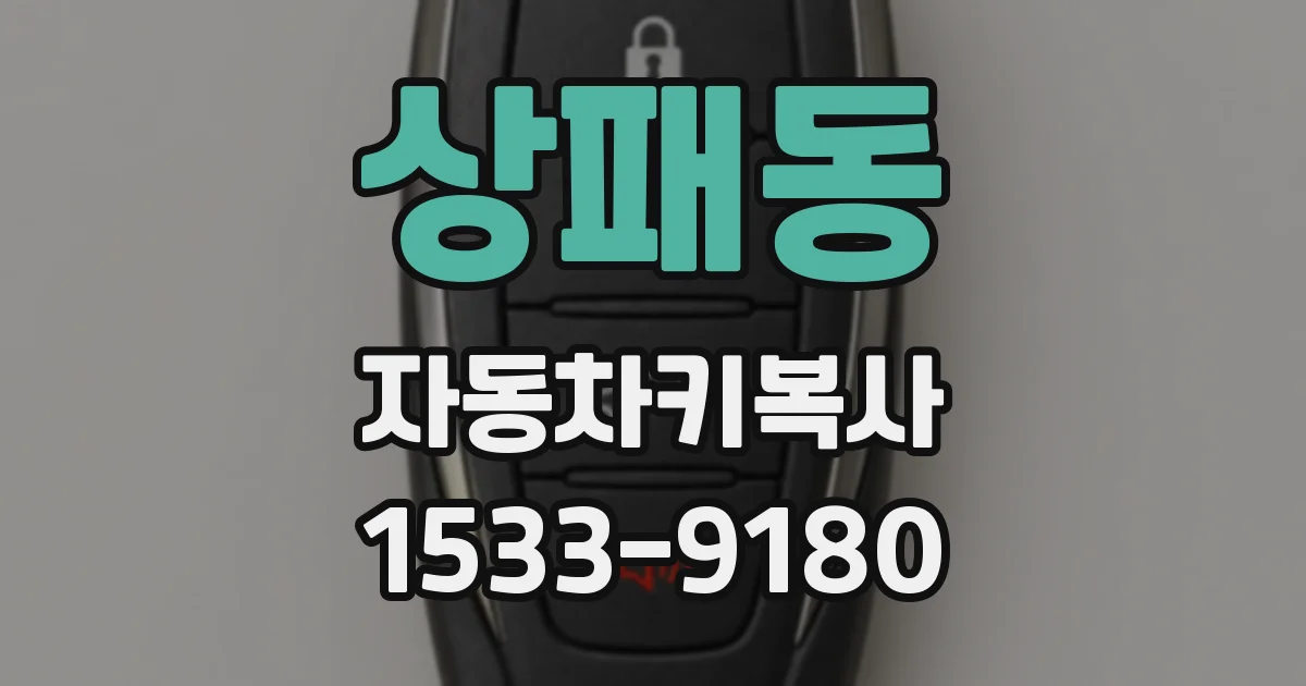 상패동 자동차키복사