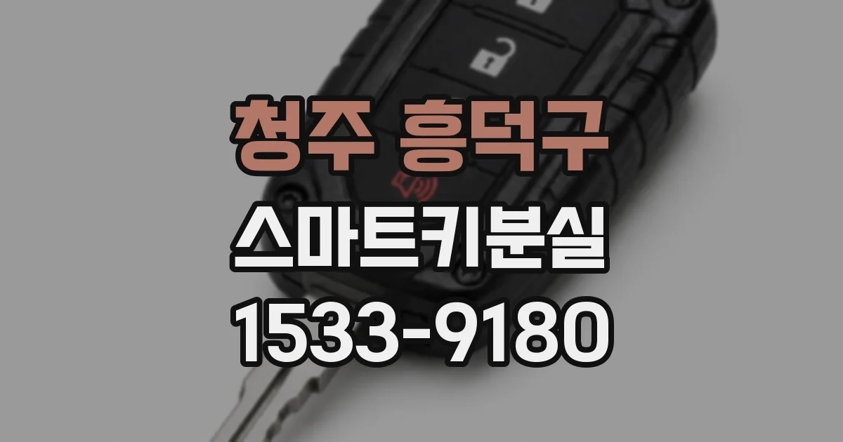 청주 흥덕구 스마트키분실