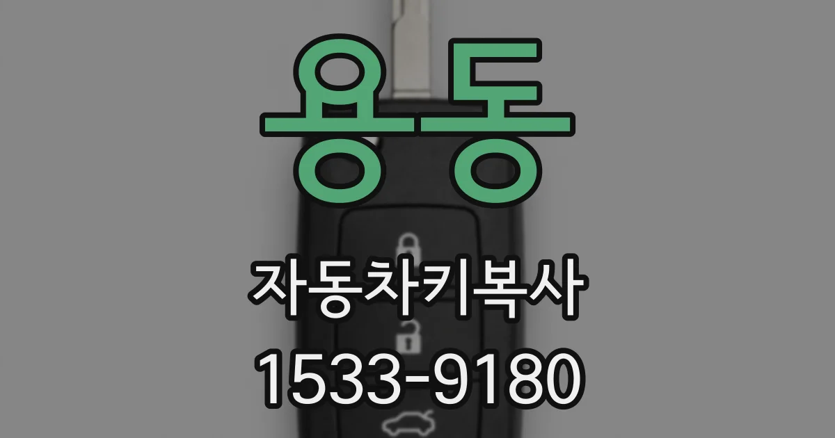 용동 자동차키복사