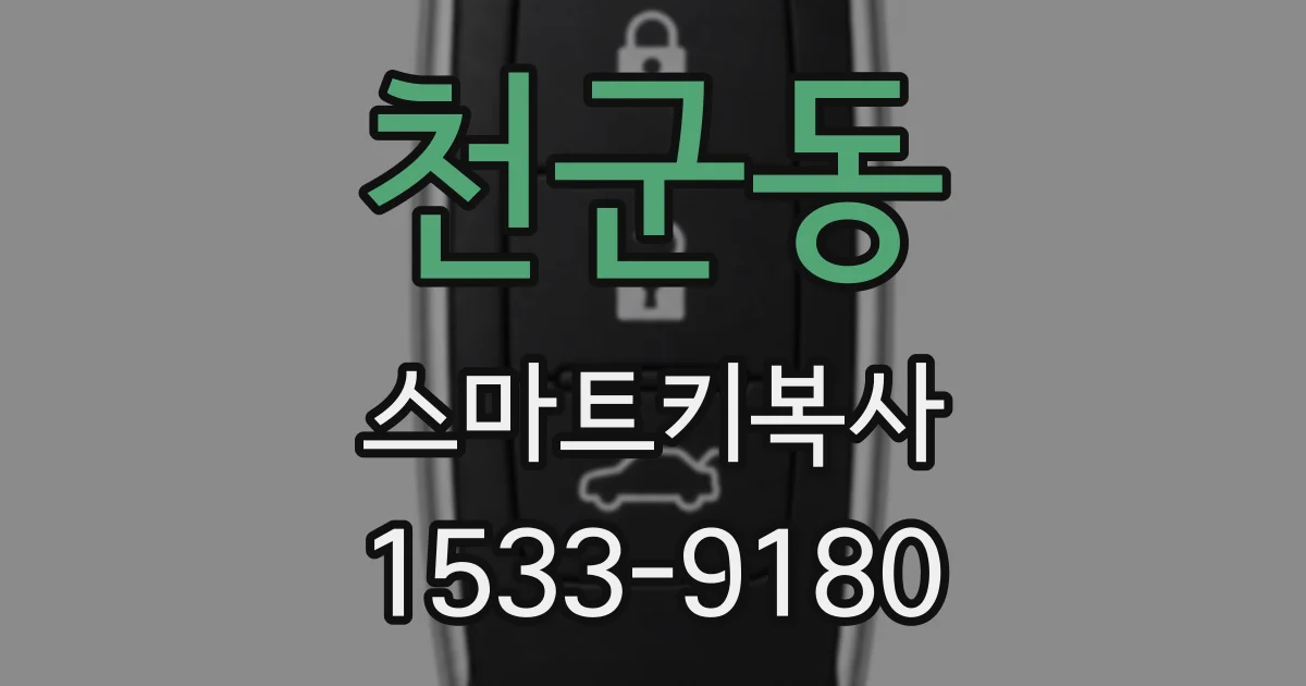 천군동 스마트키복사